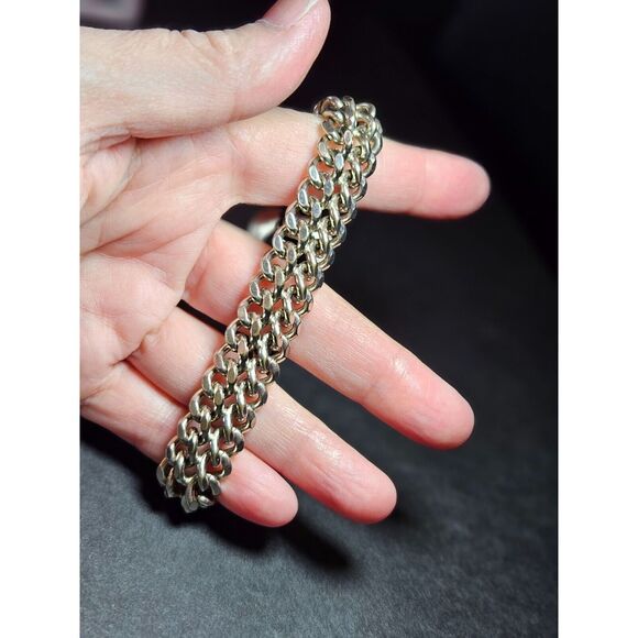 Bergere Jewelry - Bergere thick silver tone chain bracelet 7.5"